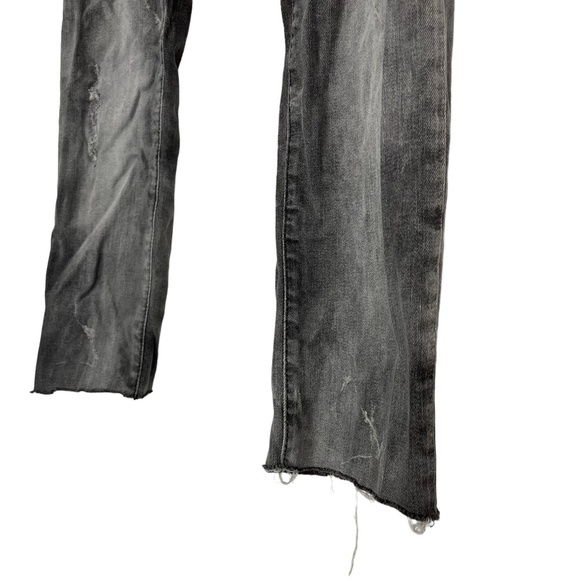 DIESEL LIVIER LEGGING Gray Wash Jeans Raw Hem Stretch Distressed Jeans sz 26 x24 - Picture 9 of 16